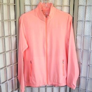 Adidas peach lightweight full zip woman jacket size M